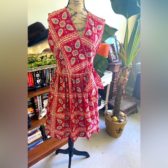 Authentic Original Vintage Style Dresses & Skirts - Vintage 60s Basila Full Wrap Handkerchief Dress